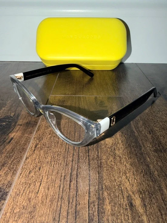 Marc Jacobs MARC 651 R6S Prescription Cat Eye Glasses - Clear Grey & Black - Picture 4 of 7